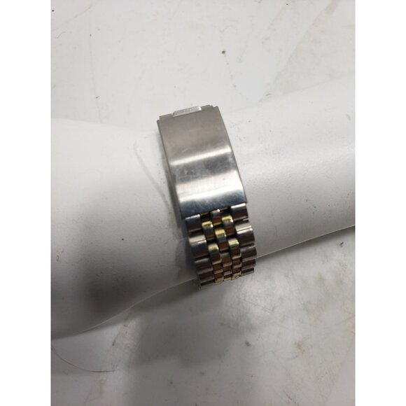 Masonic Mason Watch Wristwatch Gold & Silver Tone Freemason Square & Compass - Picture 4 of 6